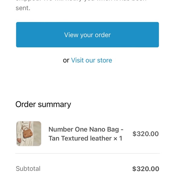 Polene Numero Un (Number One) Nano in tan textured leather - with box & dust bag - Picture 6 of 6